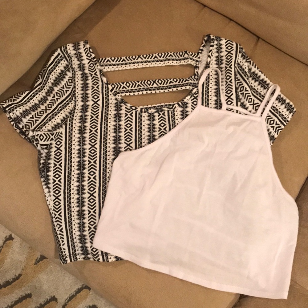 Two Charlotte Russe Crop Tops